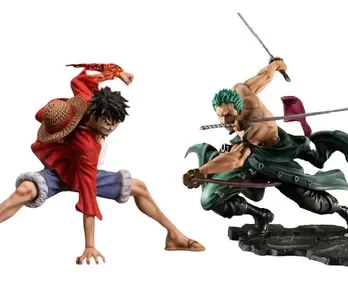 Boneco Roronoa Zoro Action + Monkey D.luffy Anime One Piece