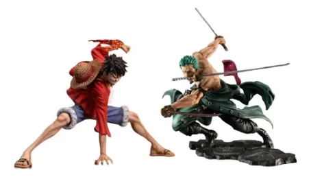 Boneco Roronoa Zoro Action + Monkey D.luffy Anime One Piece